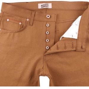 Naked and Famous Brown Duck Selvedge 36 x 32